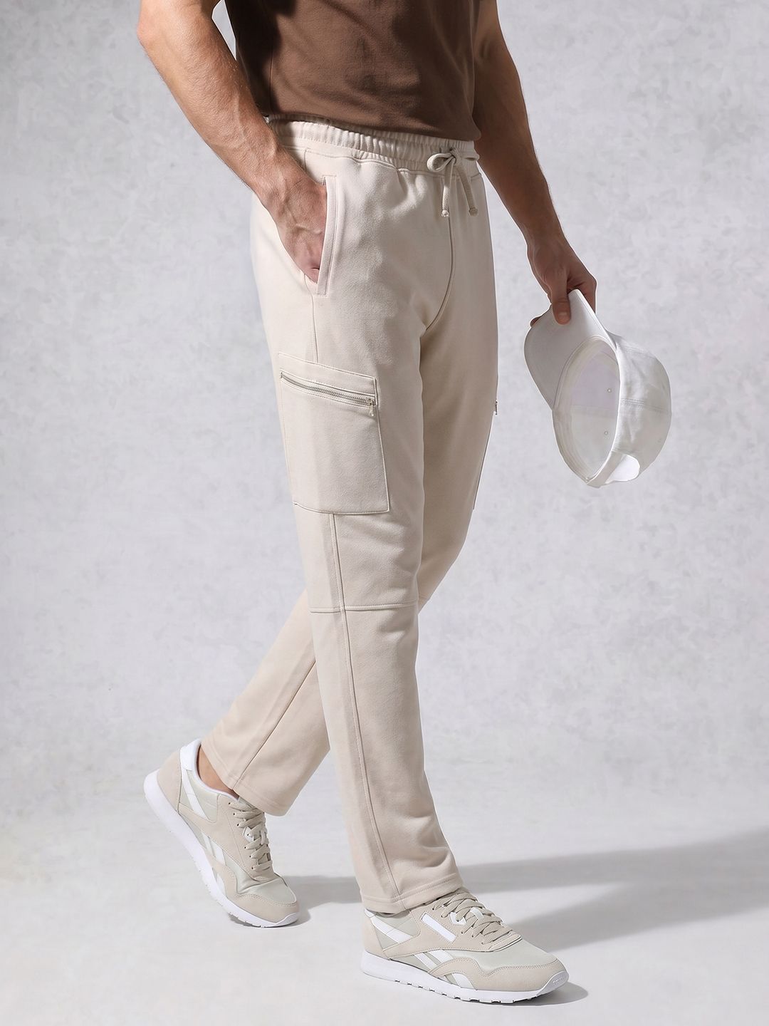 WROGN Men Relaxed Fit Cargo Track Pants-picture-42