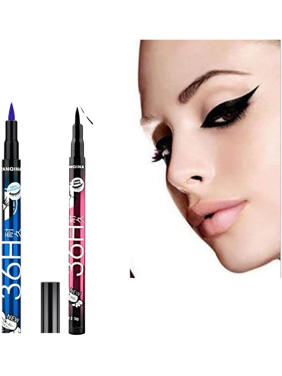 Skyunion Set Of 2 Smudge Proof & Long-Lasting Eyeliner - 2.5 g Each - Black & Blue-picture-21