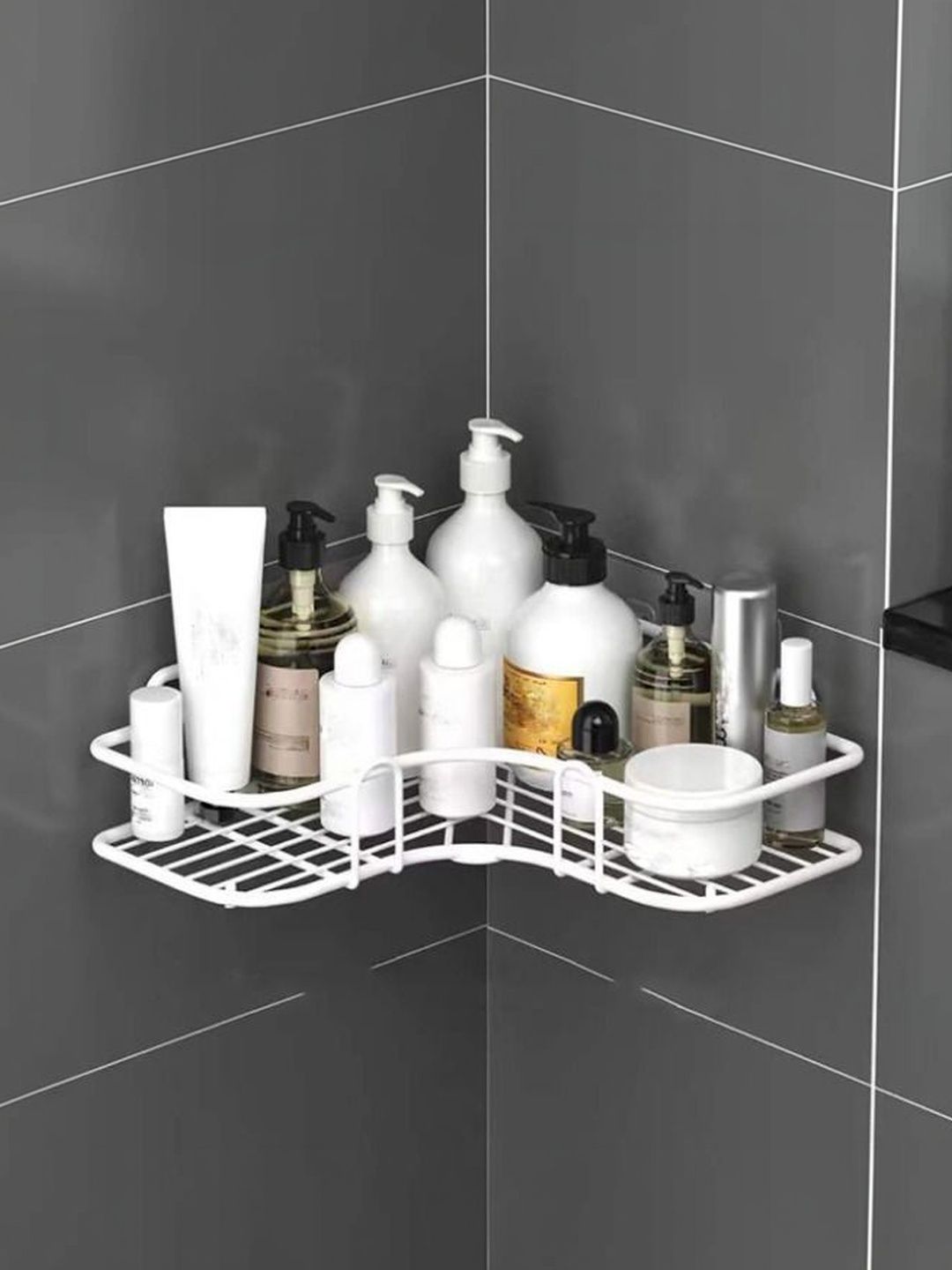DXDT White L-Shape Corner Wall Shelf-picture-14