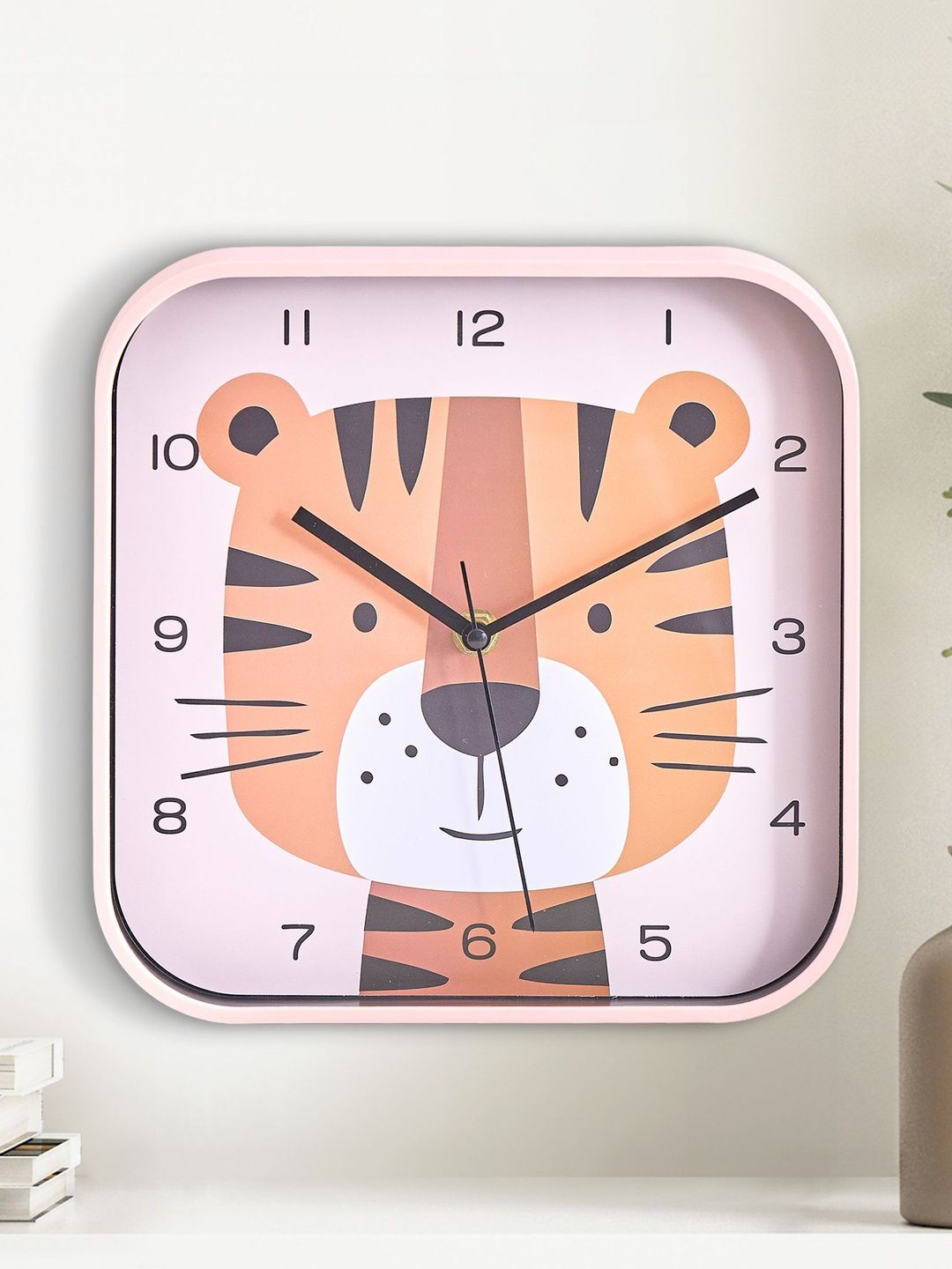 Home Centre Pink & Pink Printed Contemporary Wall Clock-picture-56