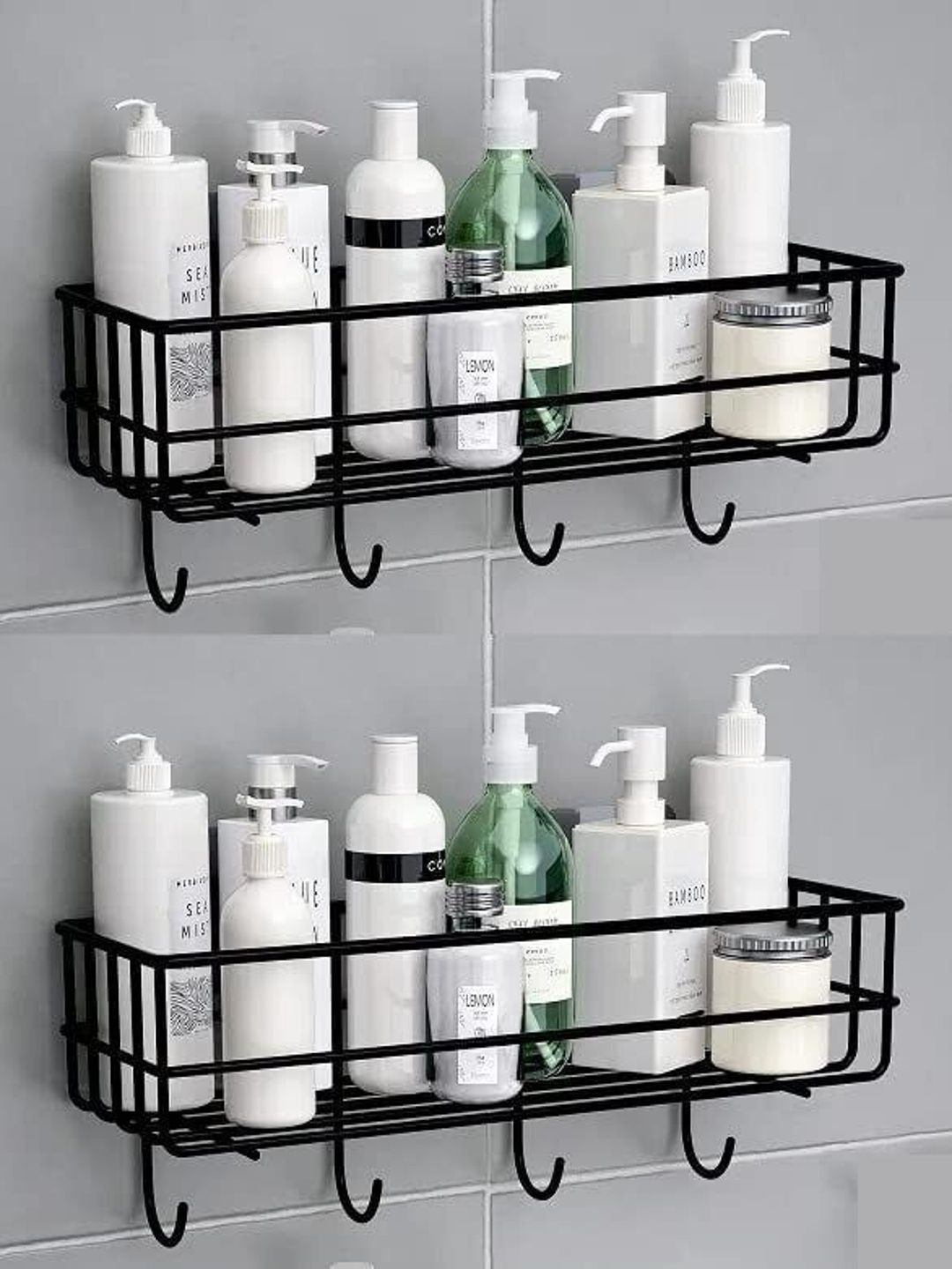 DXDT Black Wall Mounted Storage Shelf-image-10