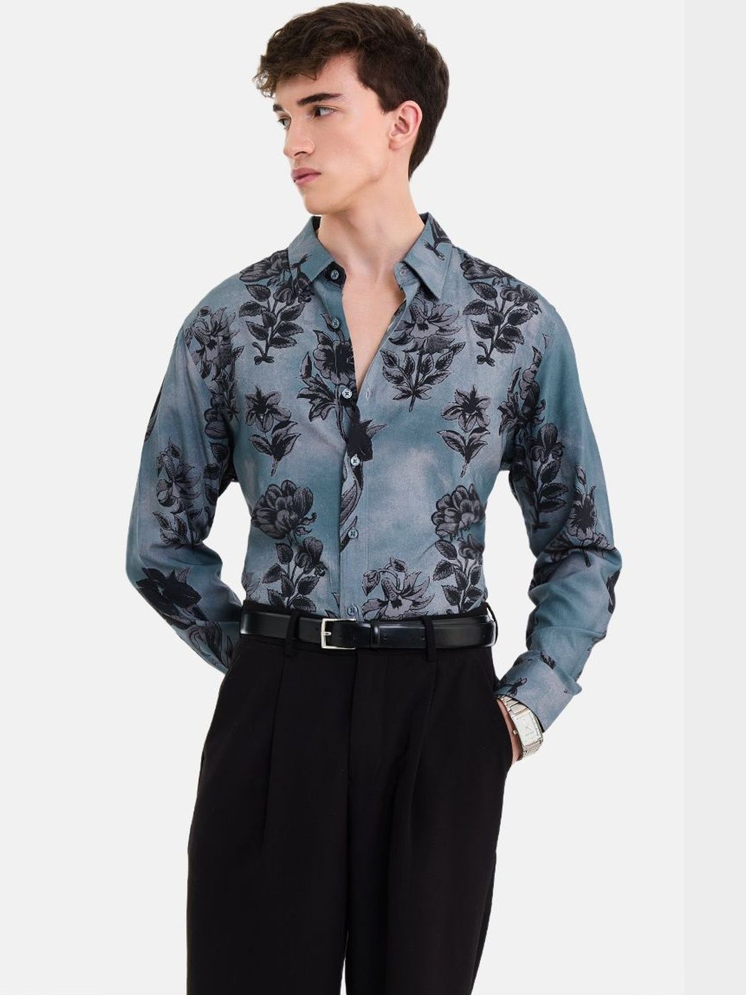 Snitch Men Floral Printed Casual Shirt-picture-24