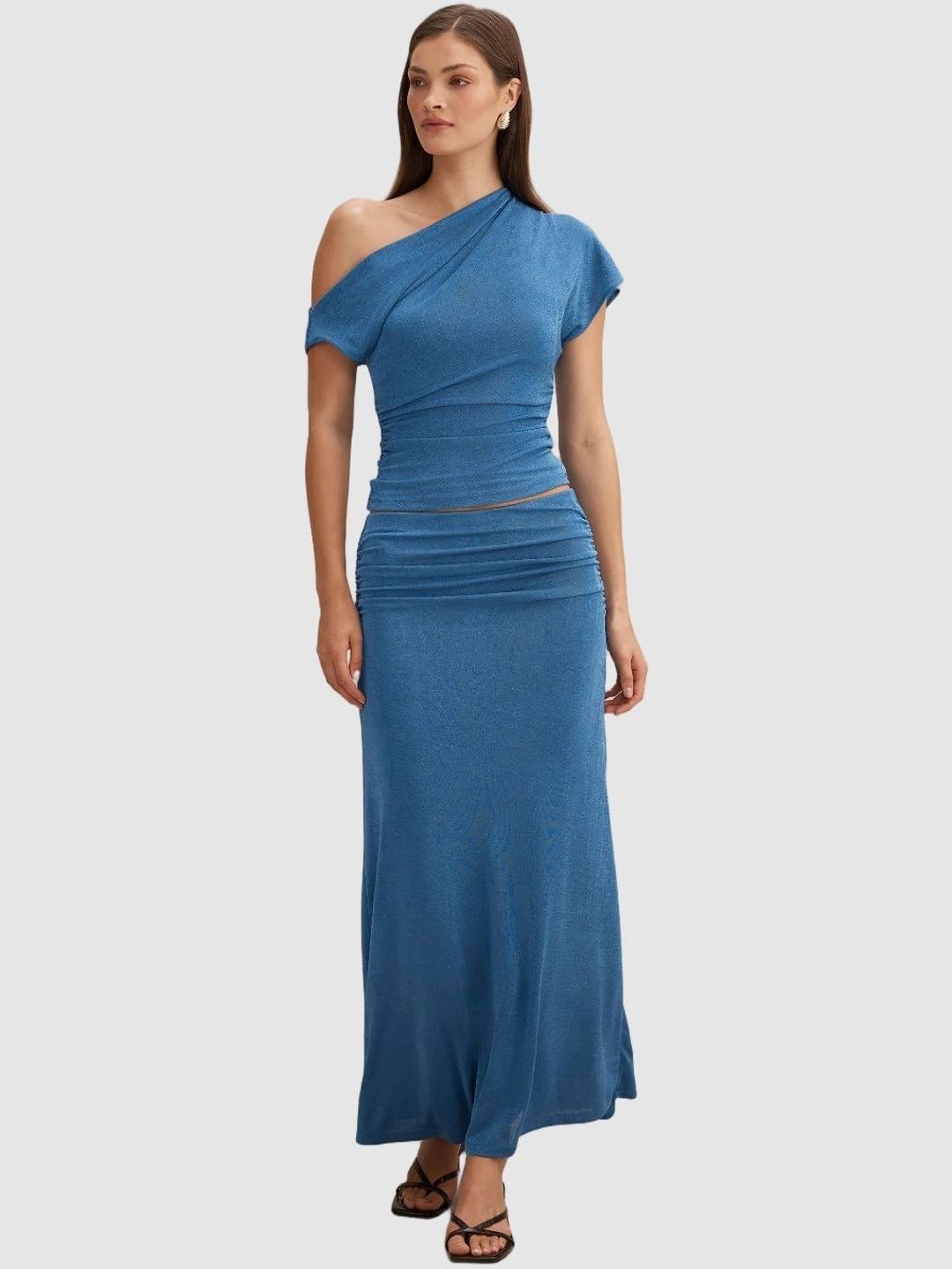 One Shoulder Crop Top view 1