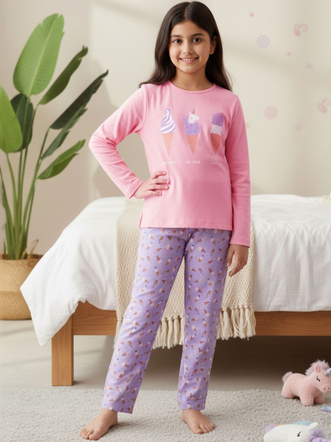 mackly Girls Printed Night suit-picture-10
