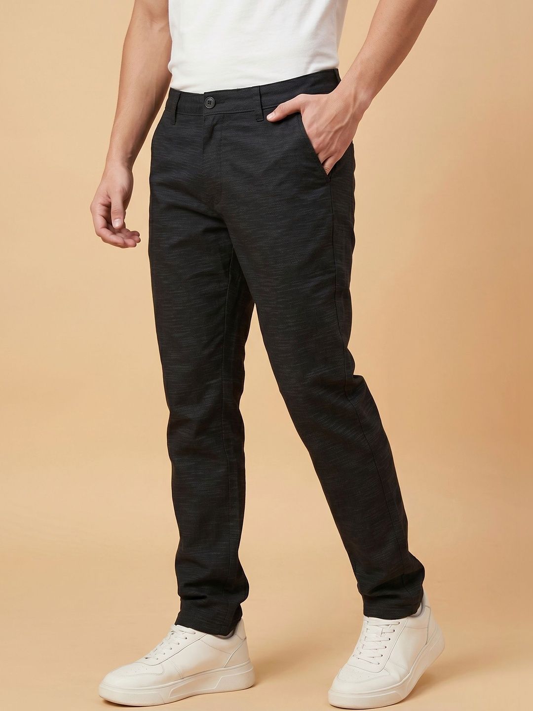 Pointer Jeans Men Textured Original Slim Fit Chinos Trousers-picture-27