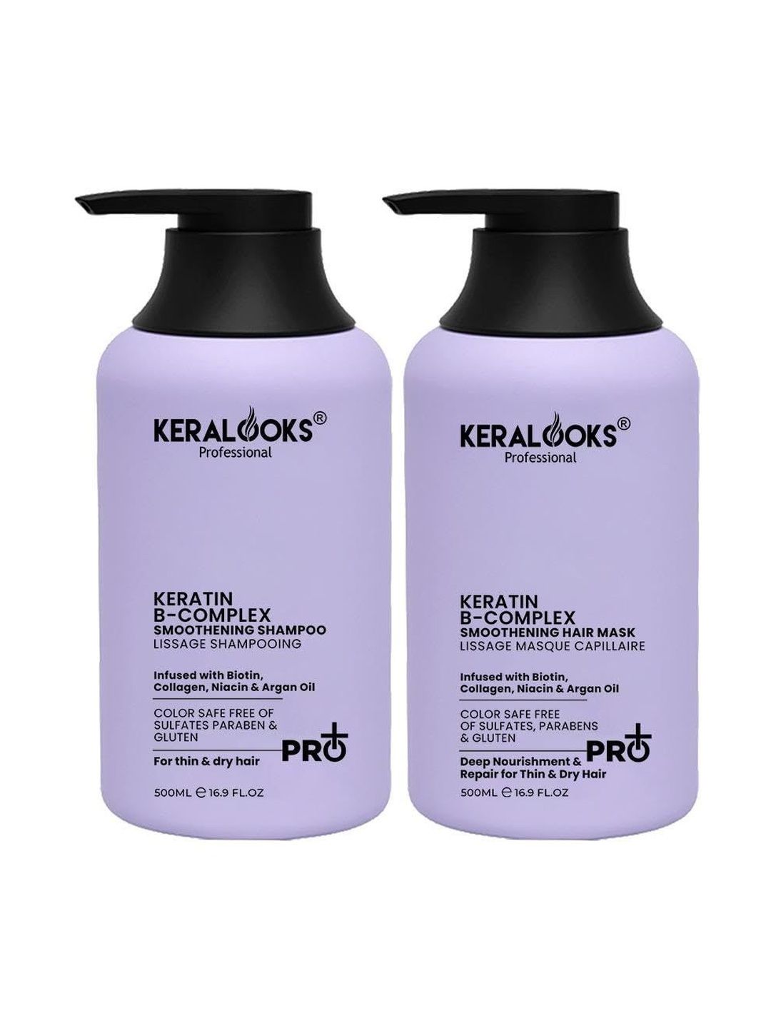 Keralooks professional Set Of Keratin B-Complex Smoothing Shampoo & Hair Mask -500 ml Each-picture-18