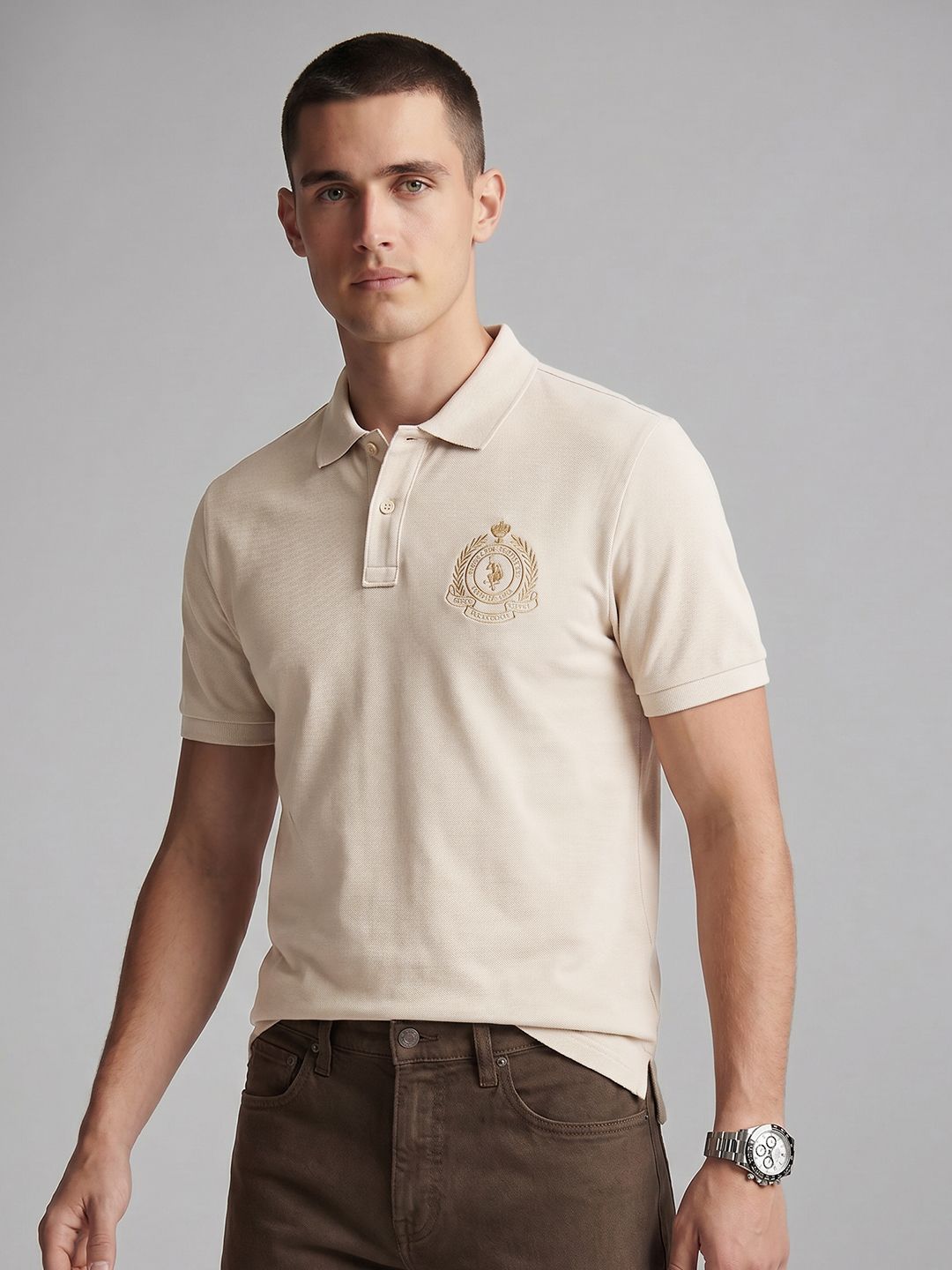 U.S. Polo Assn. Denim Co. Slim Fit Brand logo Printed Pure Cotton T-Shirt-picture-35