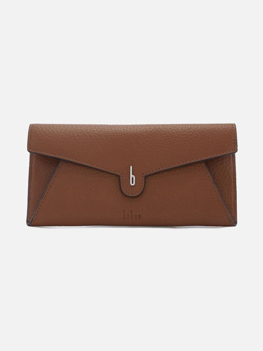 behno New York Unisex Textured Leather Envelope-image-15