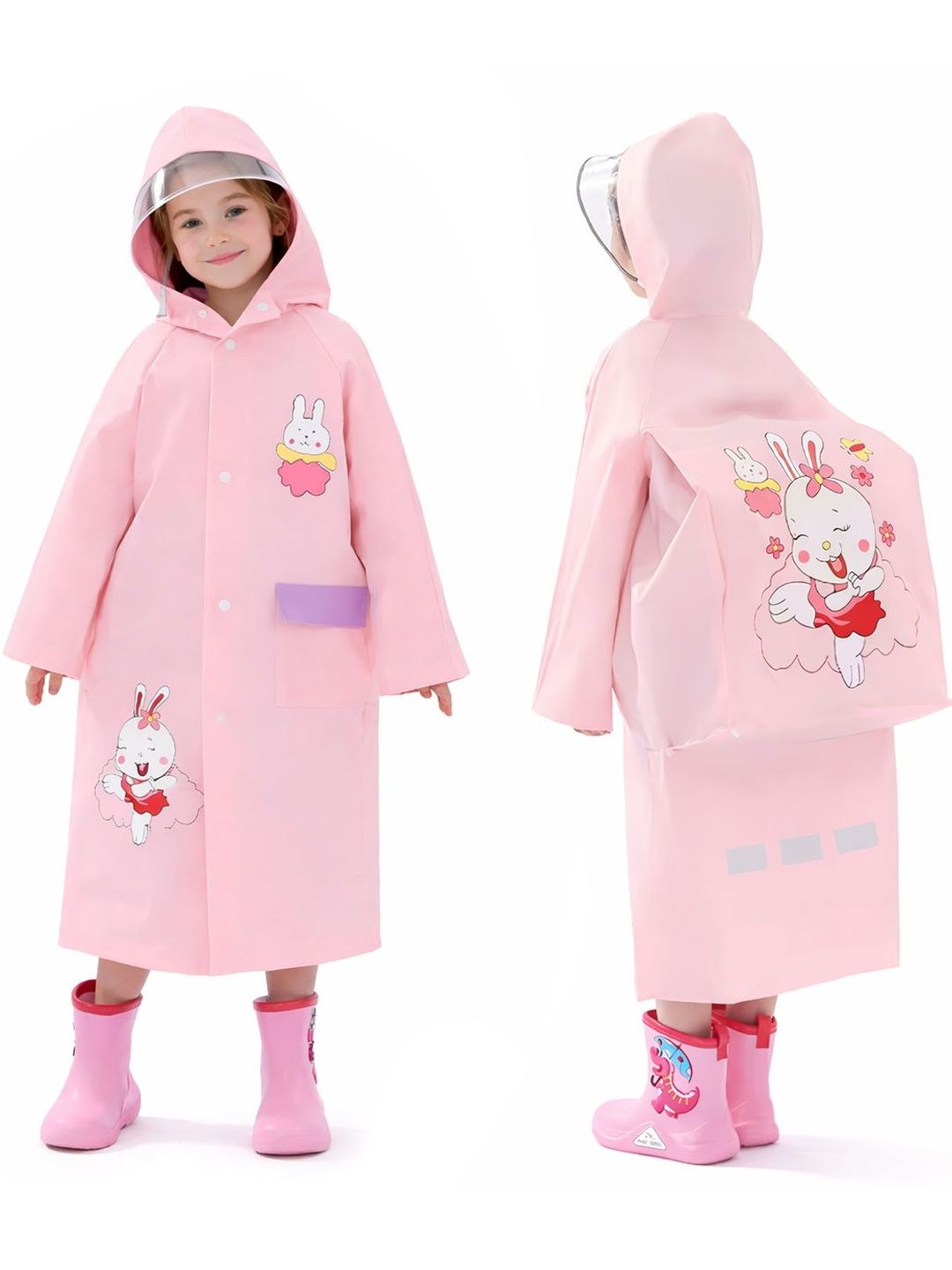 Bold N Elegant Girls Printed Rain Jacket-picture-26