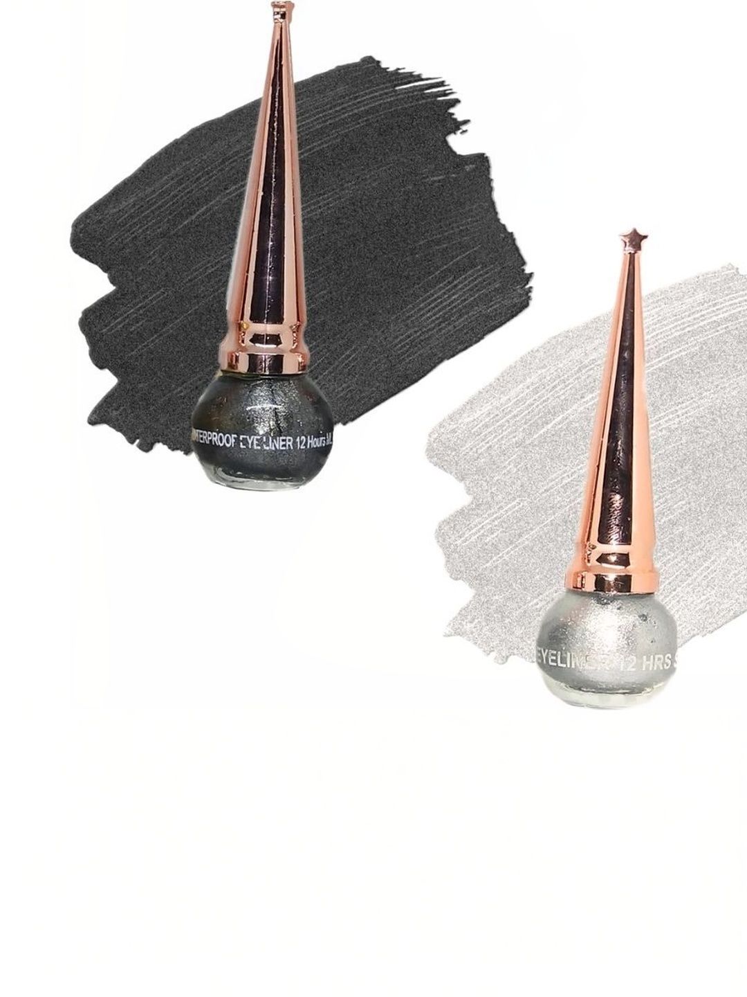 asija makeovers Set Of 2 Smudge Proof & Long-Lasting Eyeliner - 8 ml Each - Black & White-picture-21