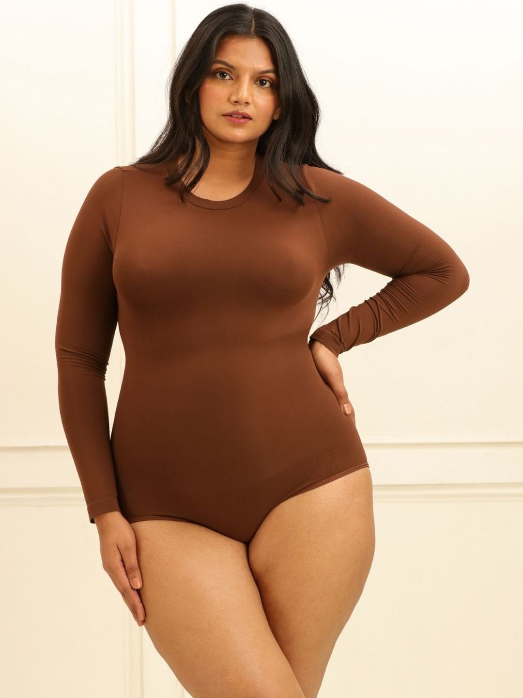Underneat Women Long Sleeve Light Control All-Day Comfort Seamless Bodysuit Shapewear-picture-27
