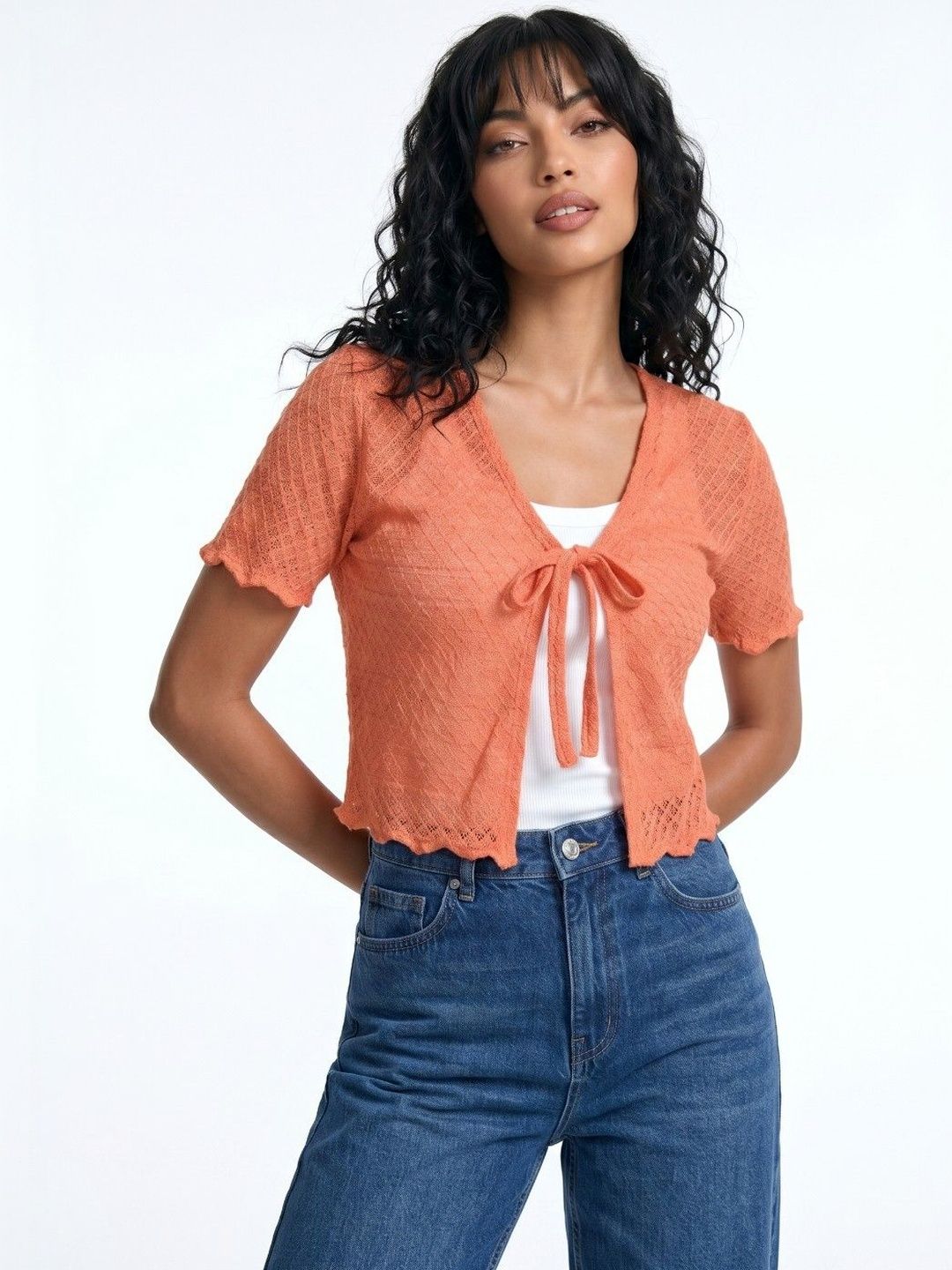 glitchez Women Crop Tie-Up Shrug-picture-37