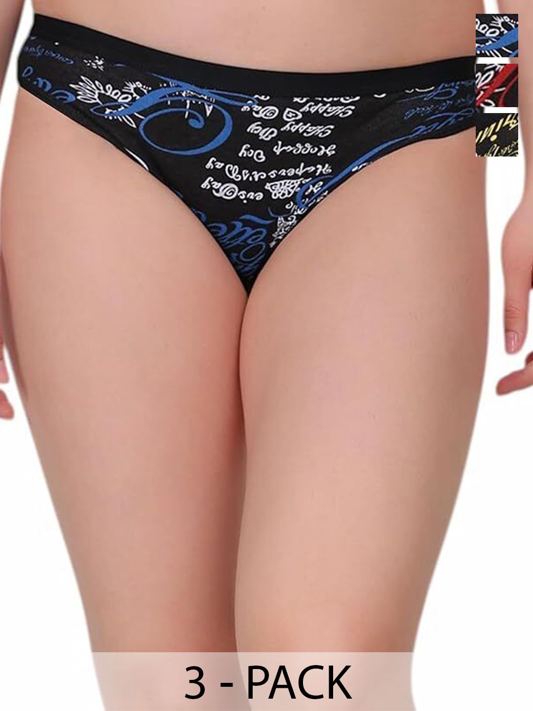 BioCleanse Women Pack of 3 Printed Basic Briefs-picture-24