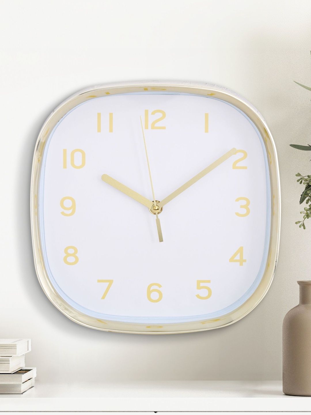 Home Centre White & White Contemporary Wall Clock-picture-43
