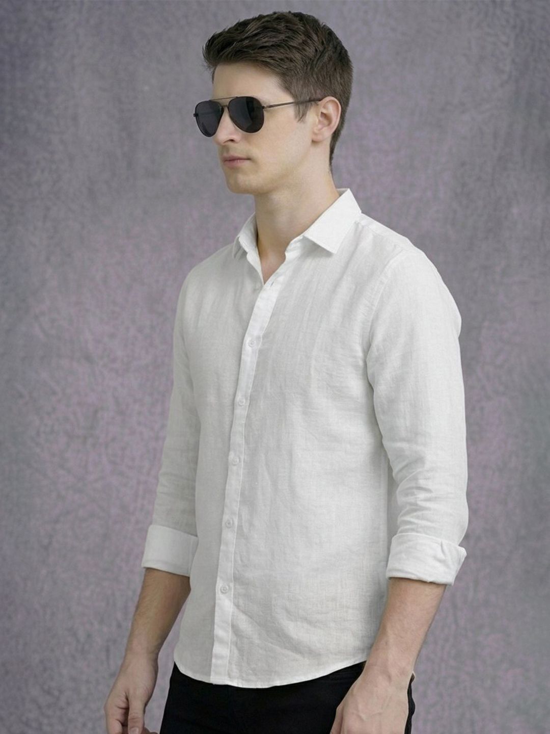 MOHICANS Men Relaxed White Cotton Linen Casual Shirt-picture-51