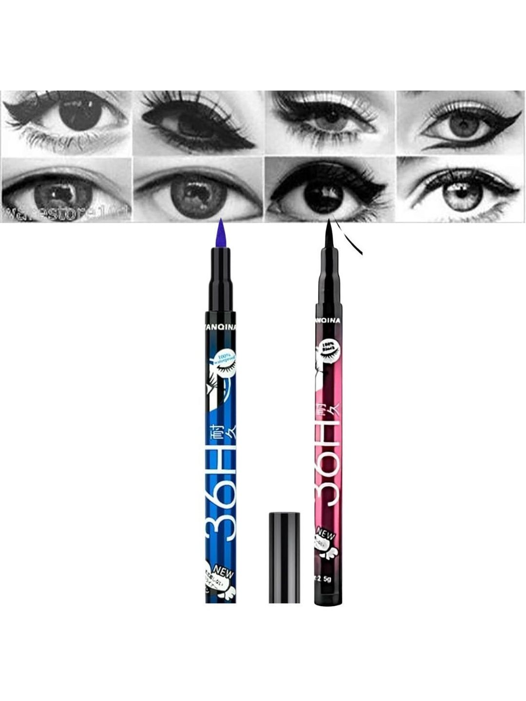 RUBY FACE Set Of 2 Smudge Proof Long-Lasting Eyeliner - 4 ml Each - Black & Blue-picture-28