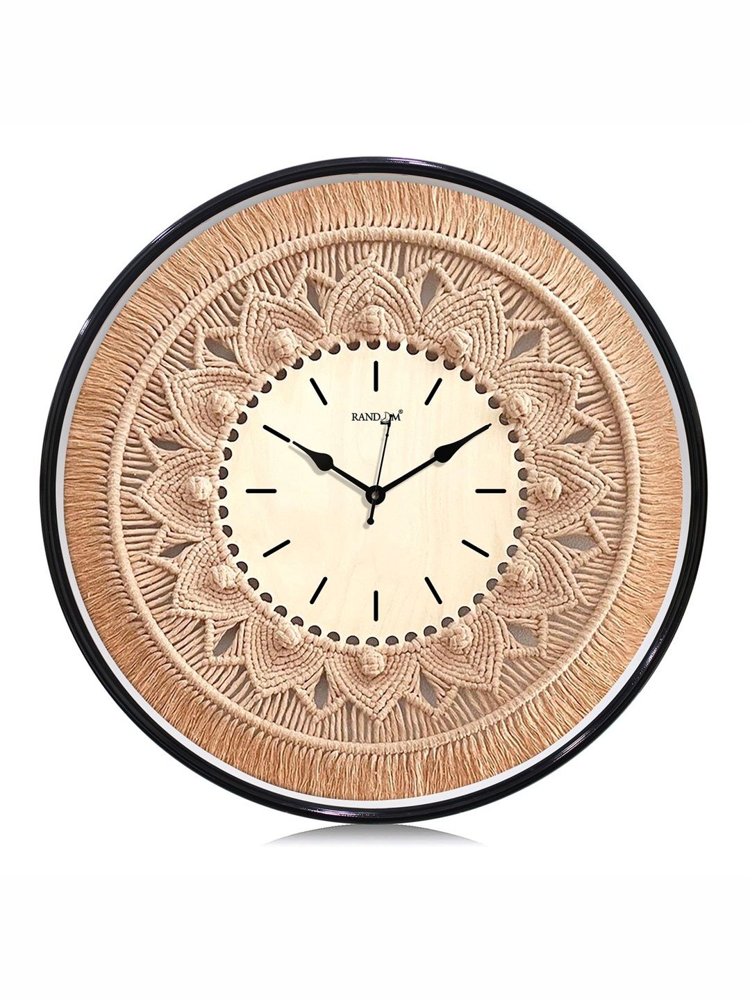 RANDOM Multicoloured & Brown Textured Wall Clock-picture-44
