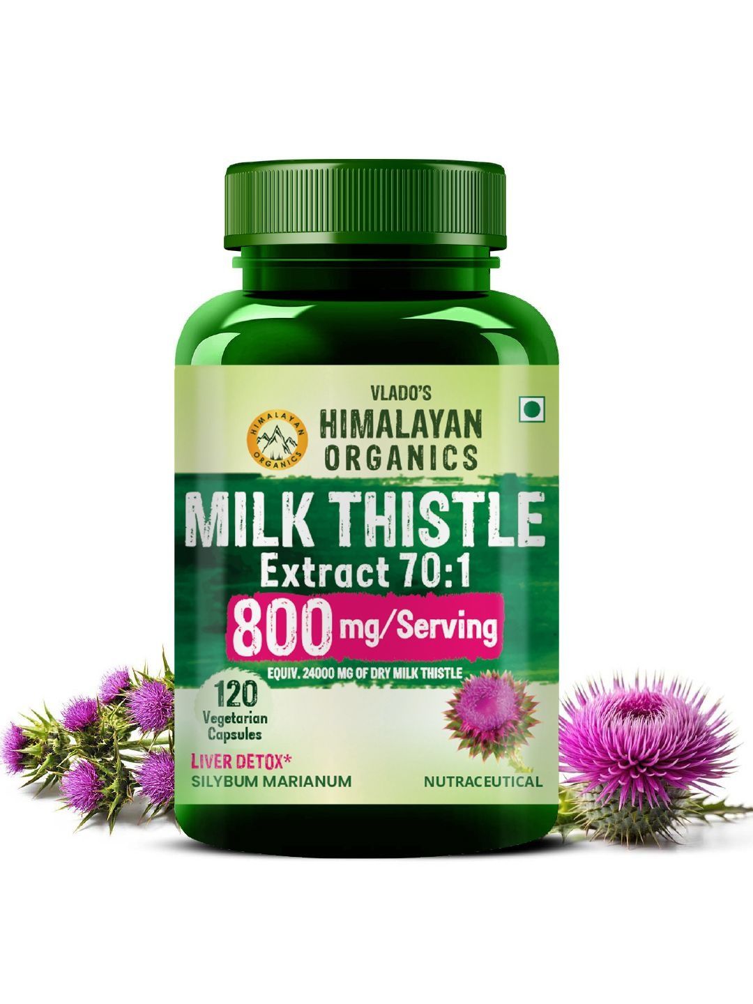 Vlados Himalayan Organics Milk Thistle Extract With 800mg - 120 Tabs-image-17