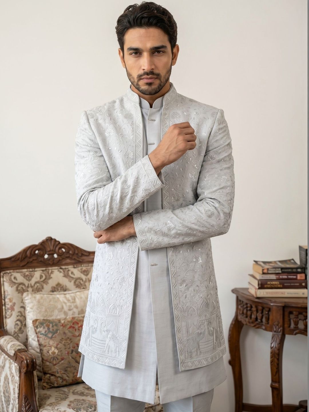 Jompers Embroidered Indo-Western Set-image-13