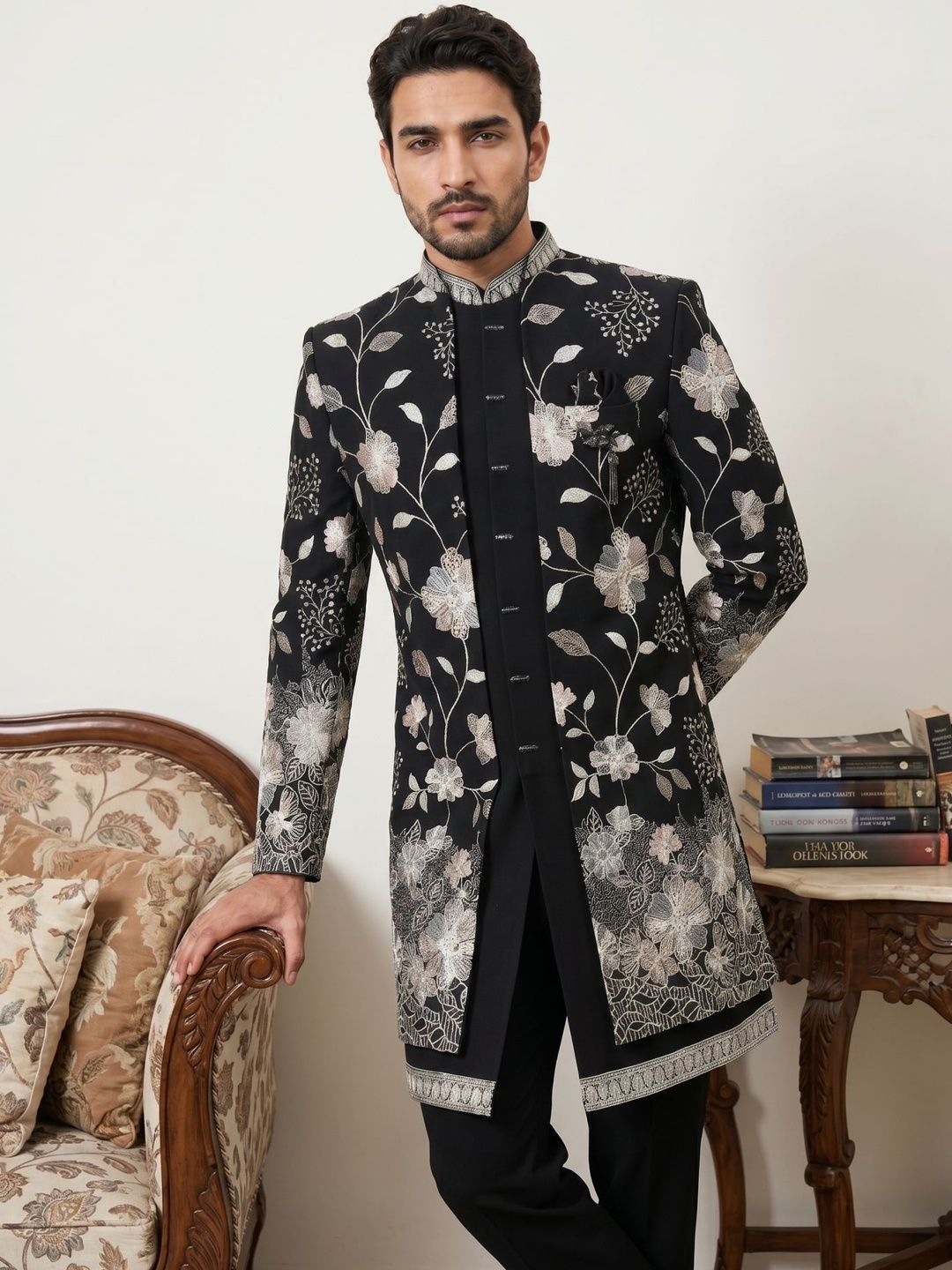 Jompers Embroidered Indo-Western Set-image-15