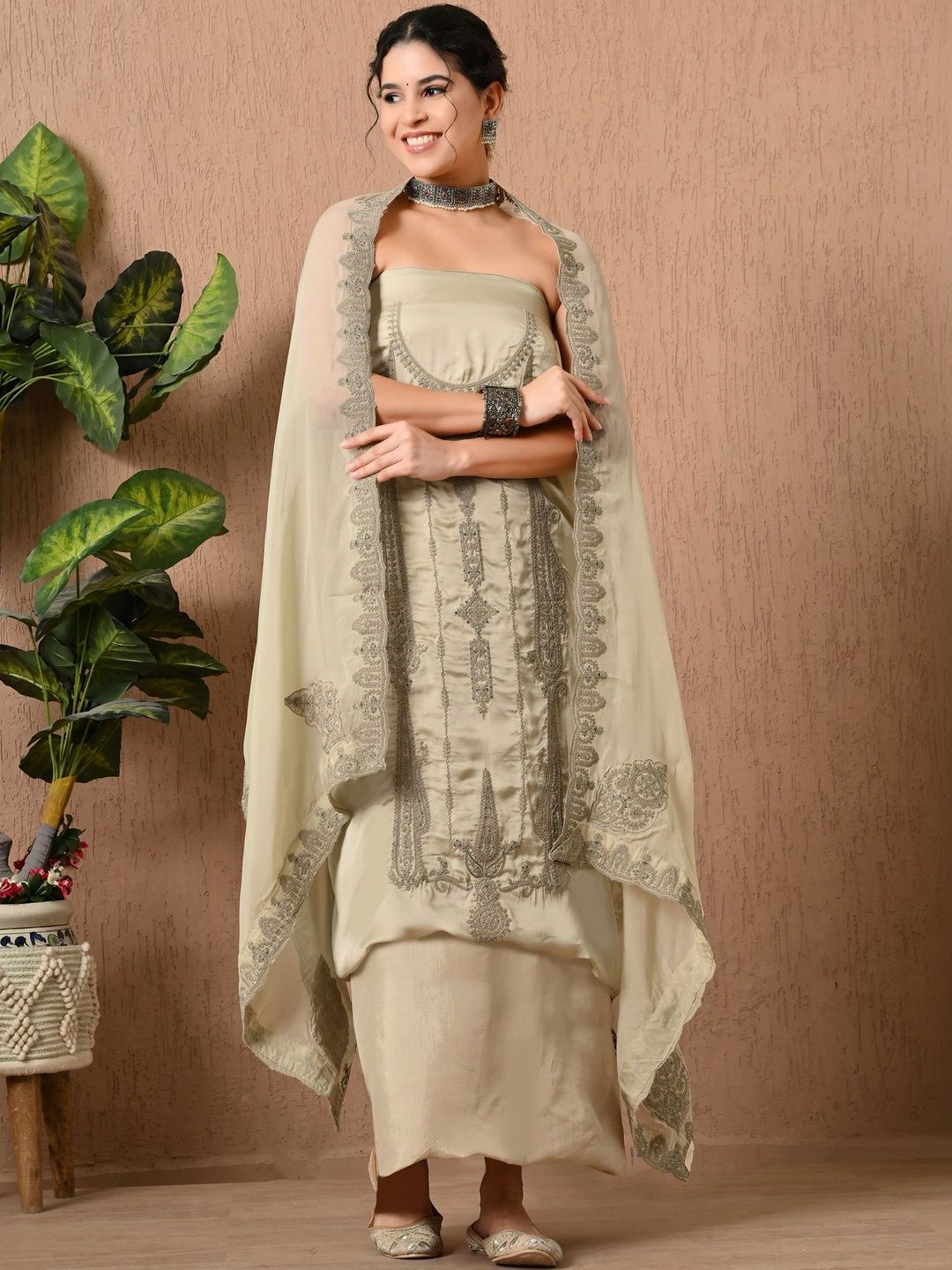 KALINI Embroidered Unstitched Dress Material-picture-38