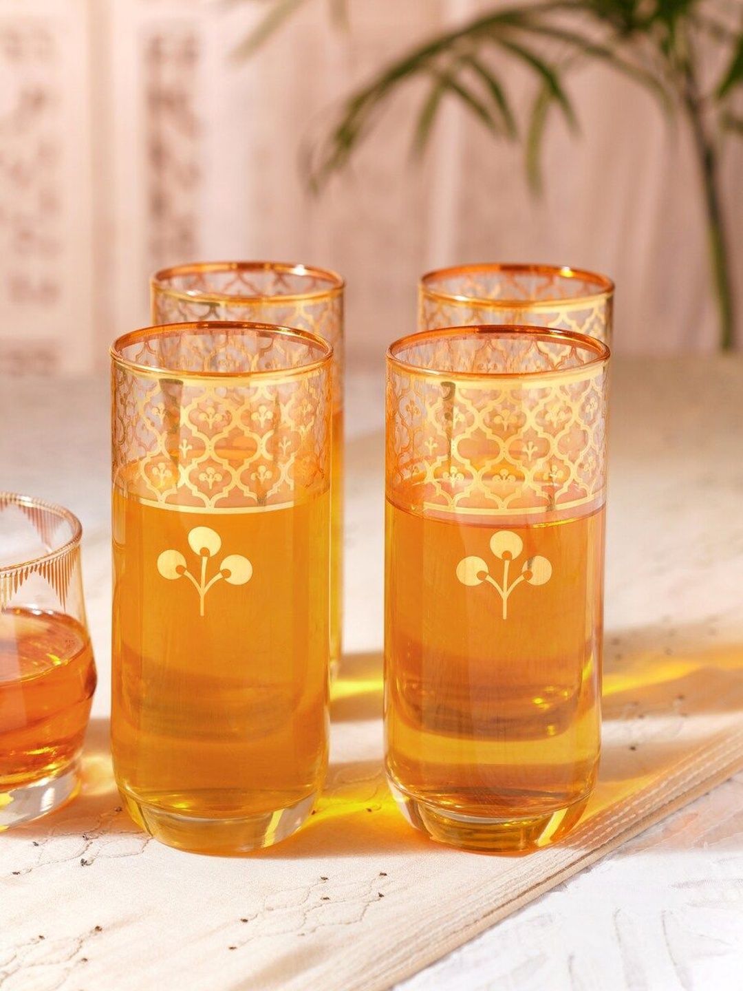 JAYPORE Gold-Toned Glass Water Glass-picture-32