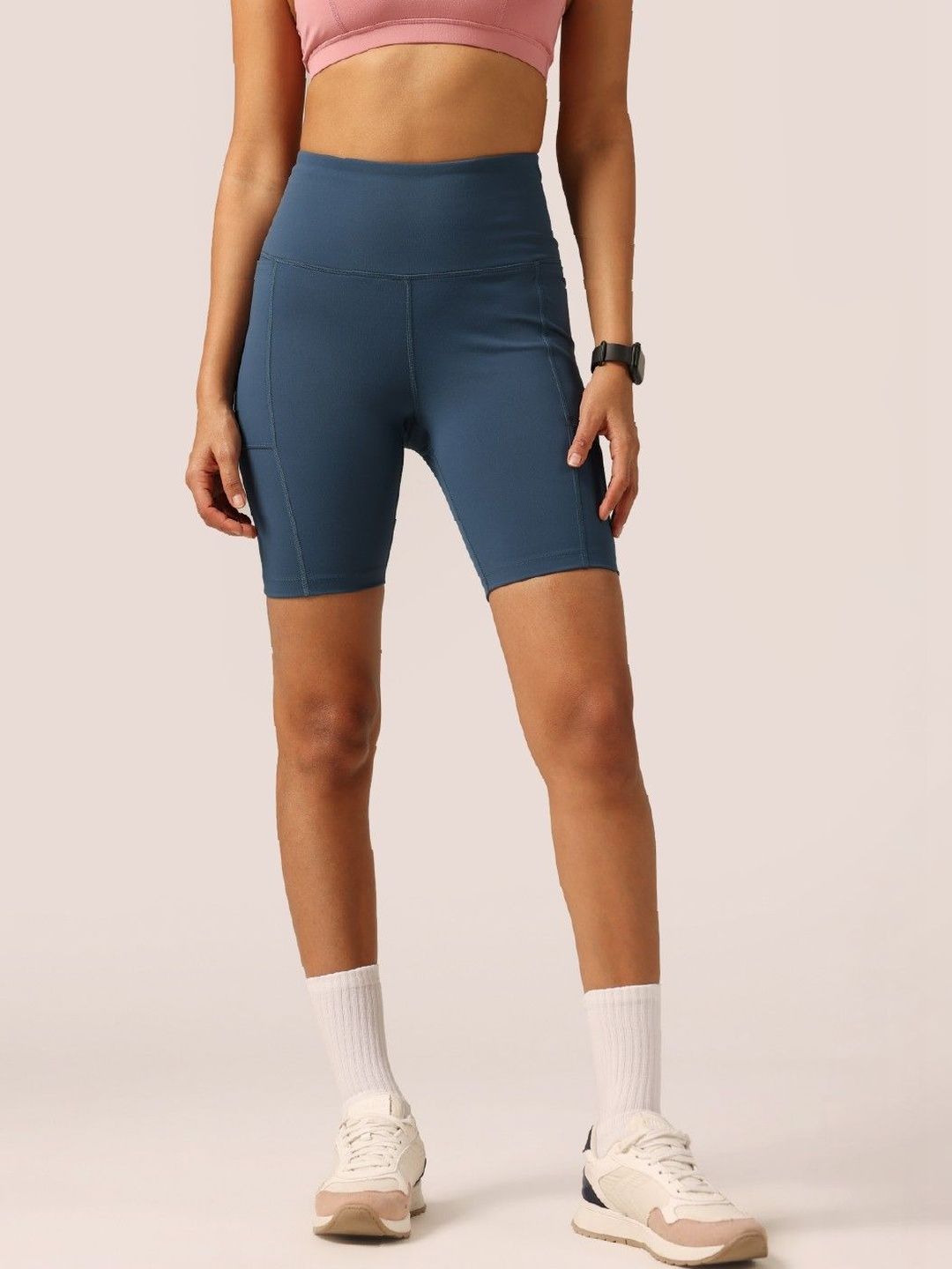 Blissclub Women Skinny Fit High-Rise Cycling Sports Shorts-picture-48