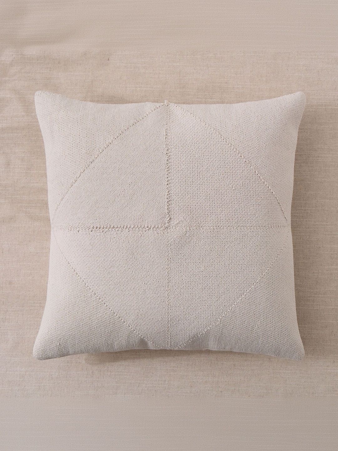 Home Centre Off-White Woven Filled Square Cushions-picture-46