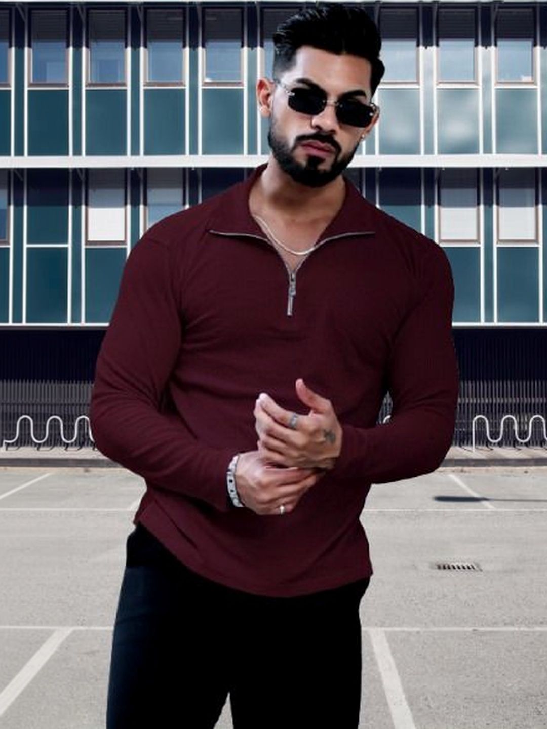 HOODLER Men Polo Collar T-shirt-image-38
