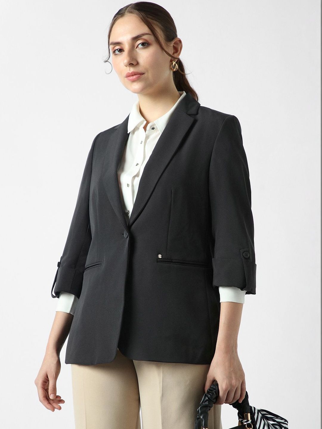 Van Heusen Woman Notched Lapel Single-Breasted Formal Blazers-picture-39