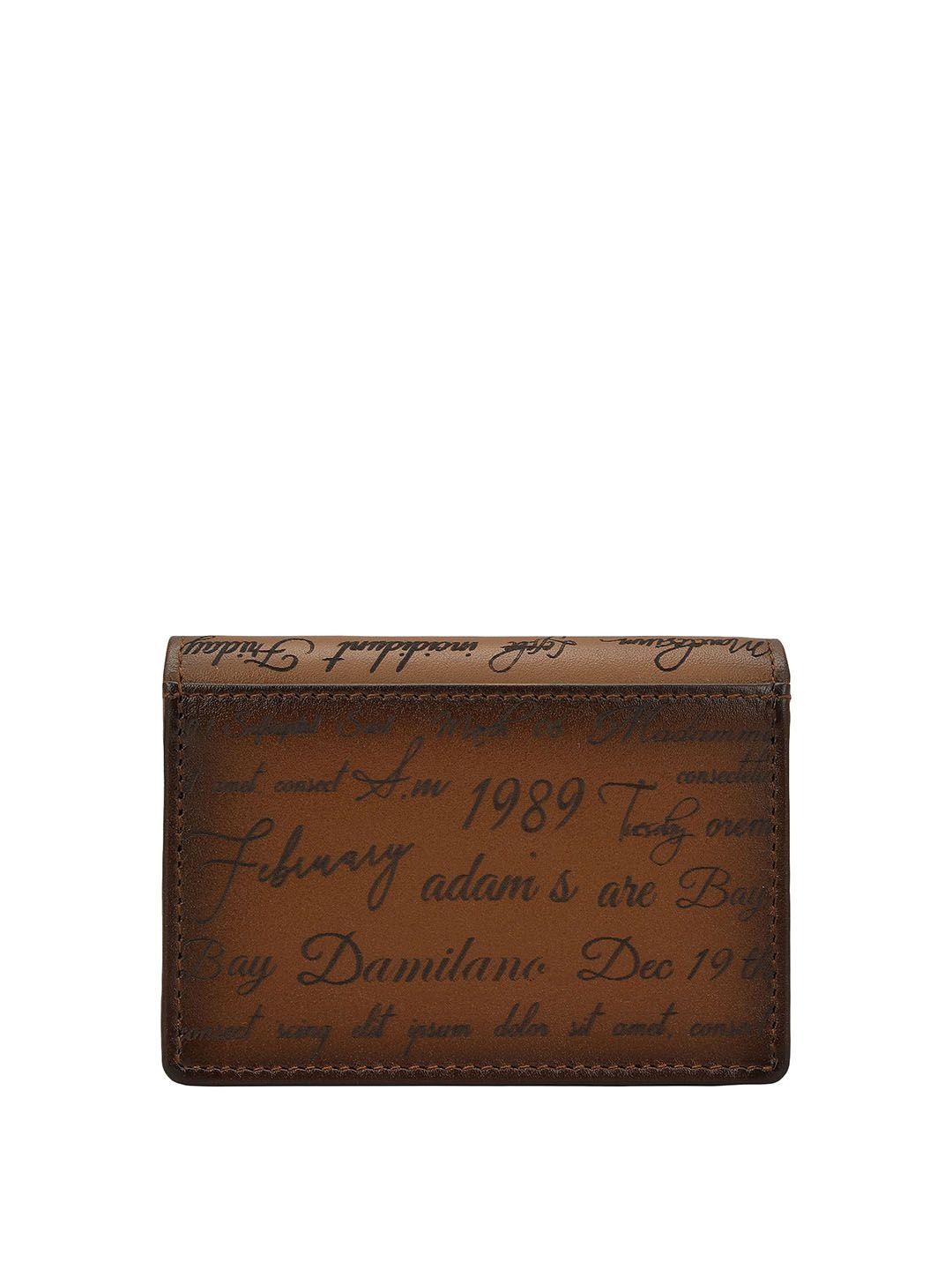Da Milano Men Typography Printed Leather Two Fold Wallet-picture-52