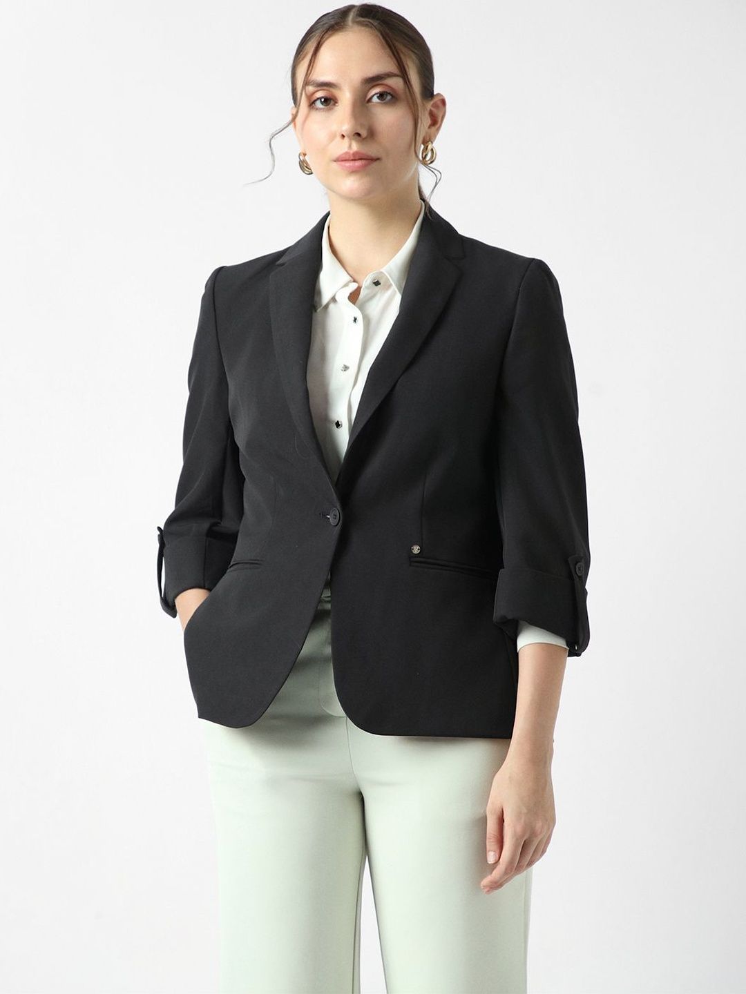 Van Heusen Woman Notched Lapel Single-Breasted Formal Blazers-picture-34