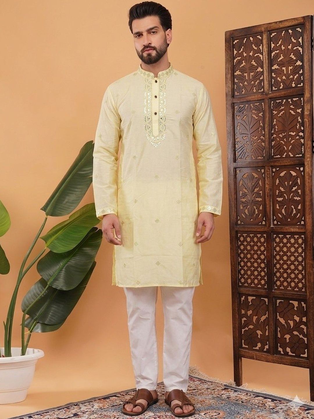 Anouk Men Embellished Mirror Work Kurta-picture-51