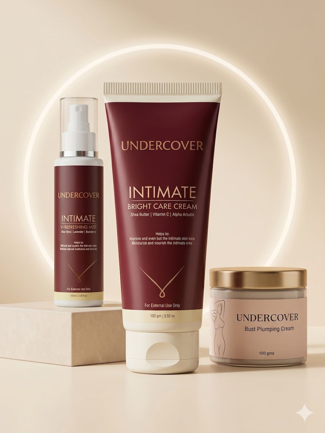 Undercover Pack of 3 Bust Plumping Cream, Intimate Care Cream & Intimate V-Refreshing Mist-picture-31