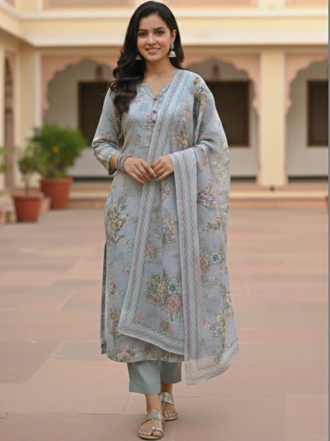 KTI Printed Unstitched Dress Material-picture-23