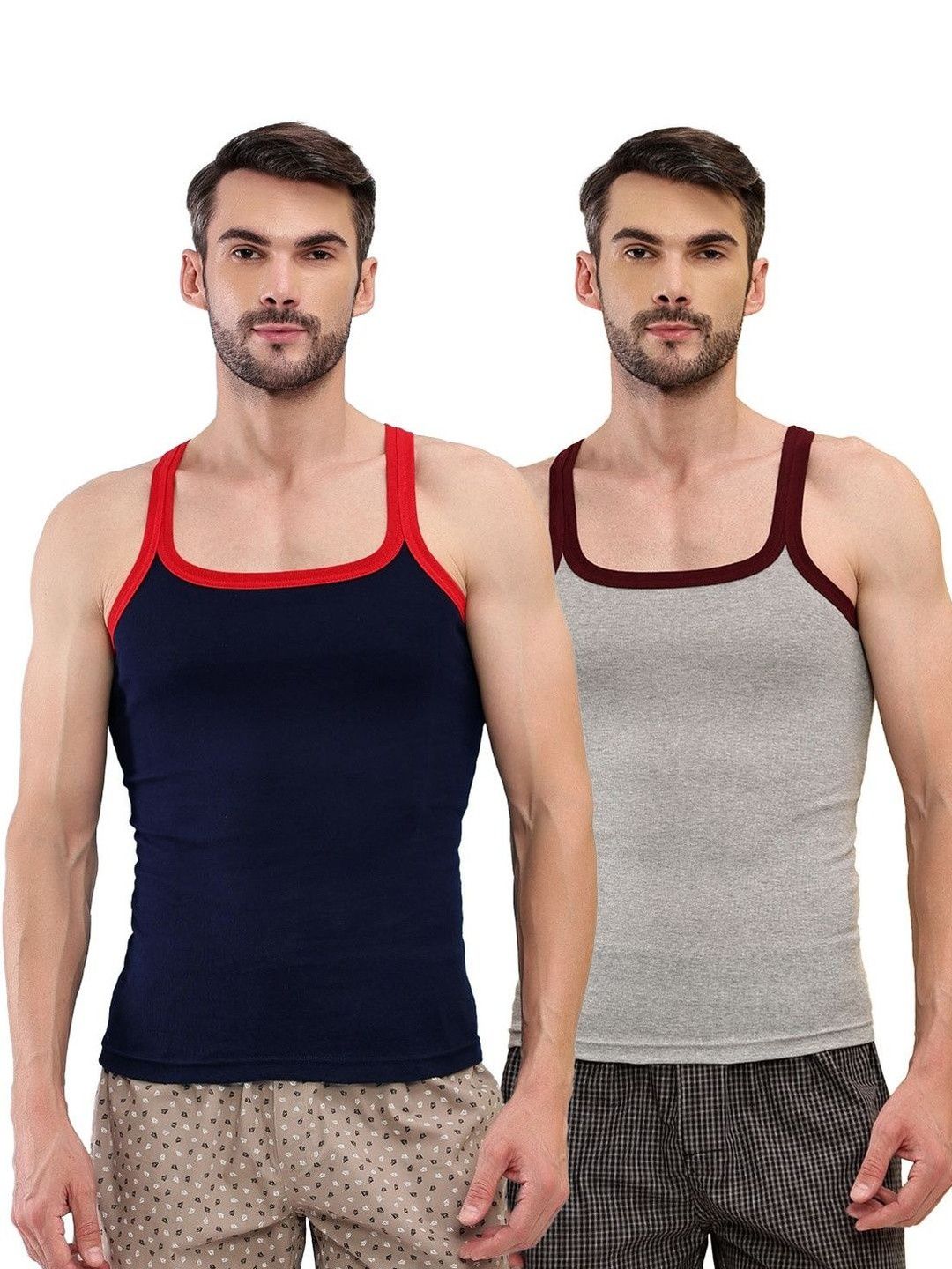 T.T. Pack of 2 Assorted Cotton Gym Vest-picture-24