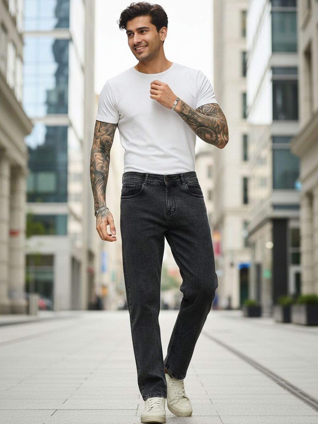 Kook N Keech Men Classic Mid-Rise Light Fade Stretchable Jeans-picture-26