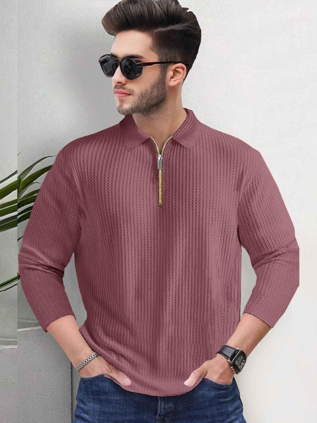 HOODLER Men Polo Collar T-shirt-image-47