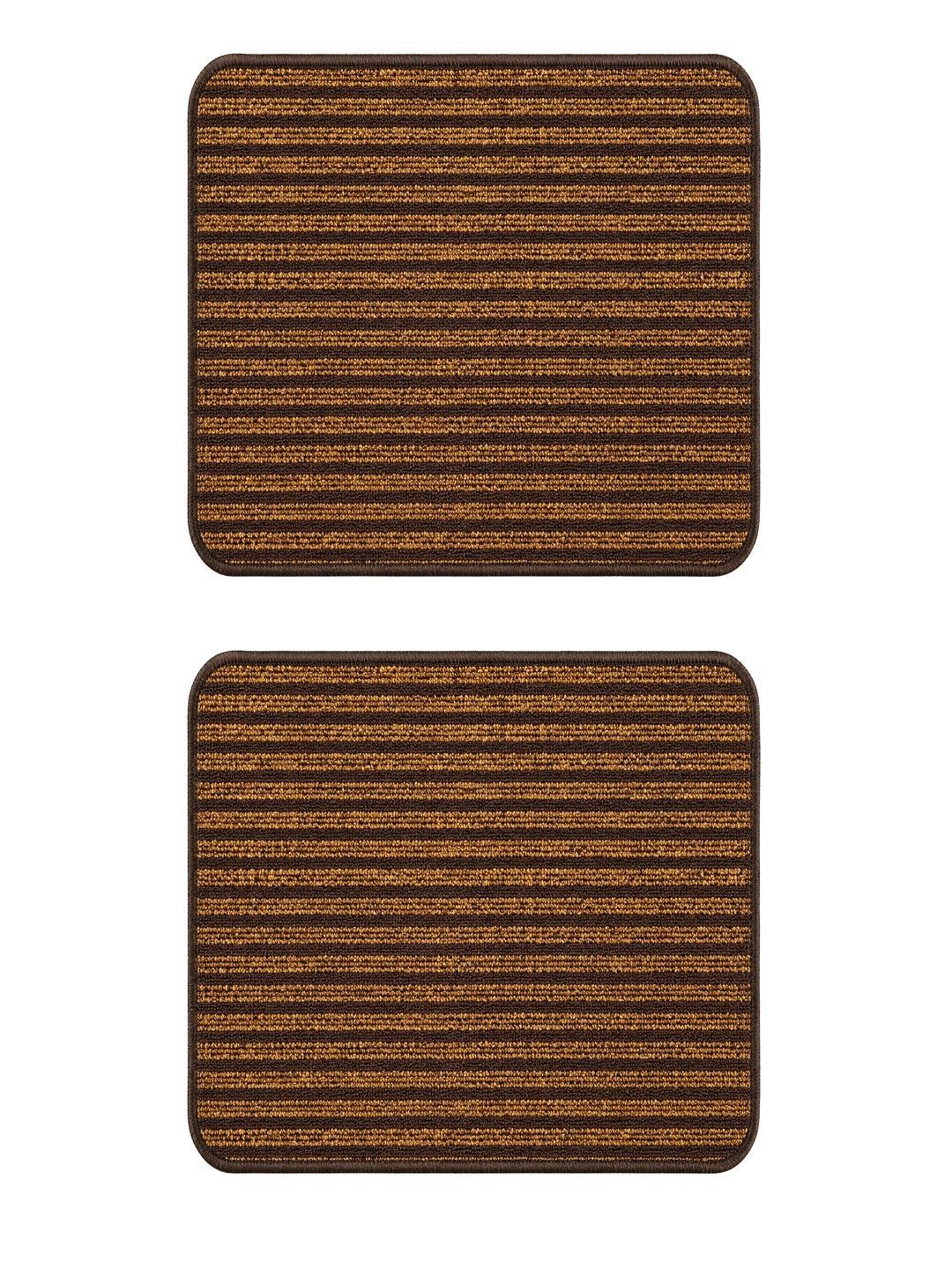 Status Beige & Brown Striped Anti-Slip 2-Pcs Doormats-picture-38