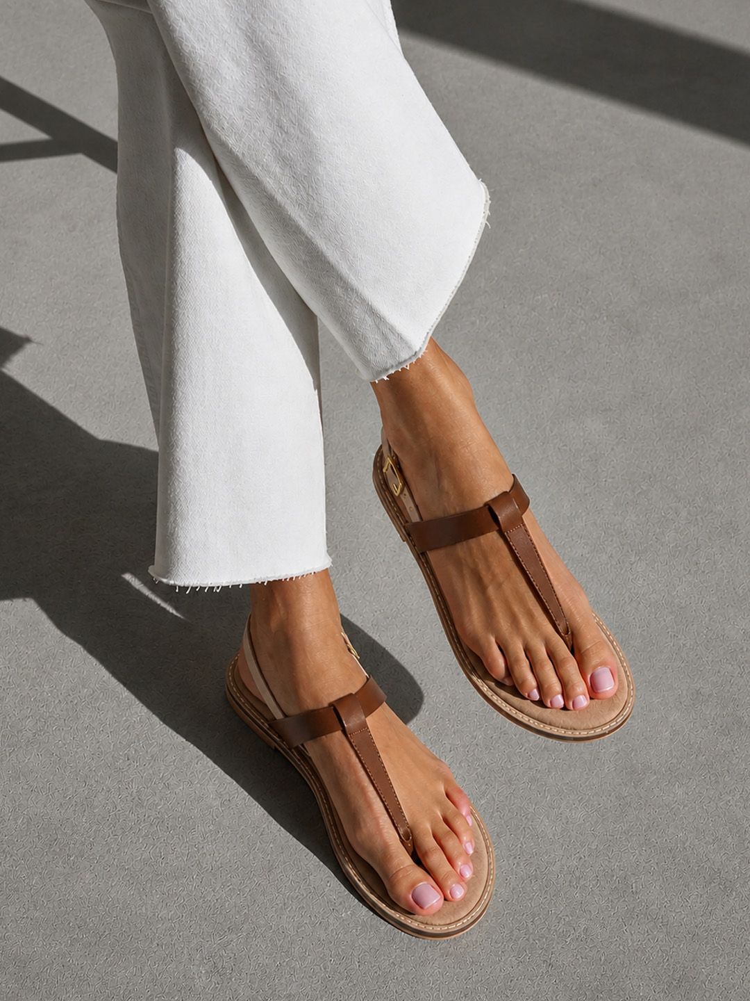 Lino Perros Women Open Toe Flats-picture-22