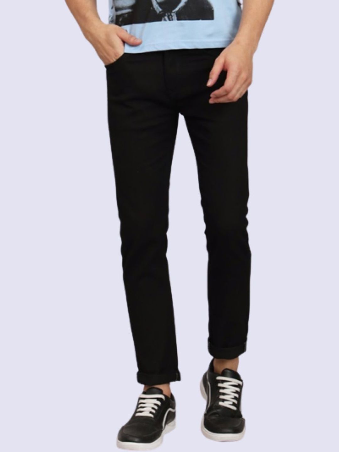 LINARIA Men Classic Slim Fit Mid-Rise Stretchable Jeans-picture-21