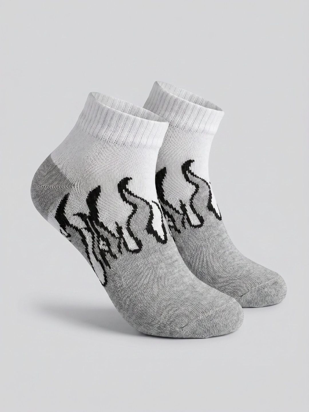 Moda Rapido Men Cotton Blend Patterned Ankle Length Socks-picture-52