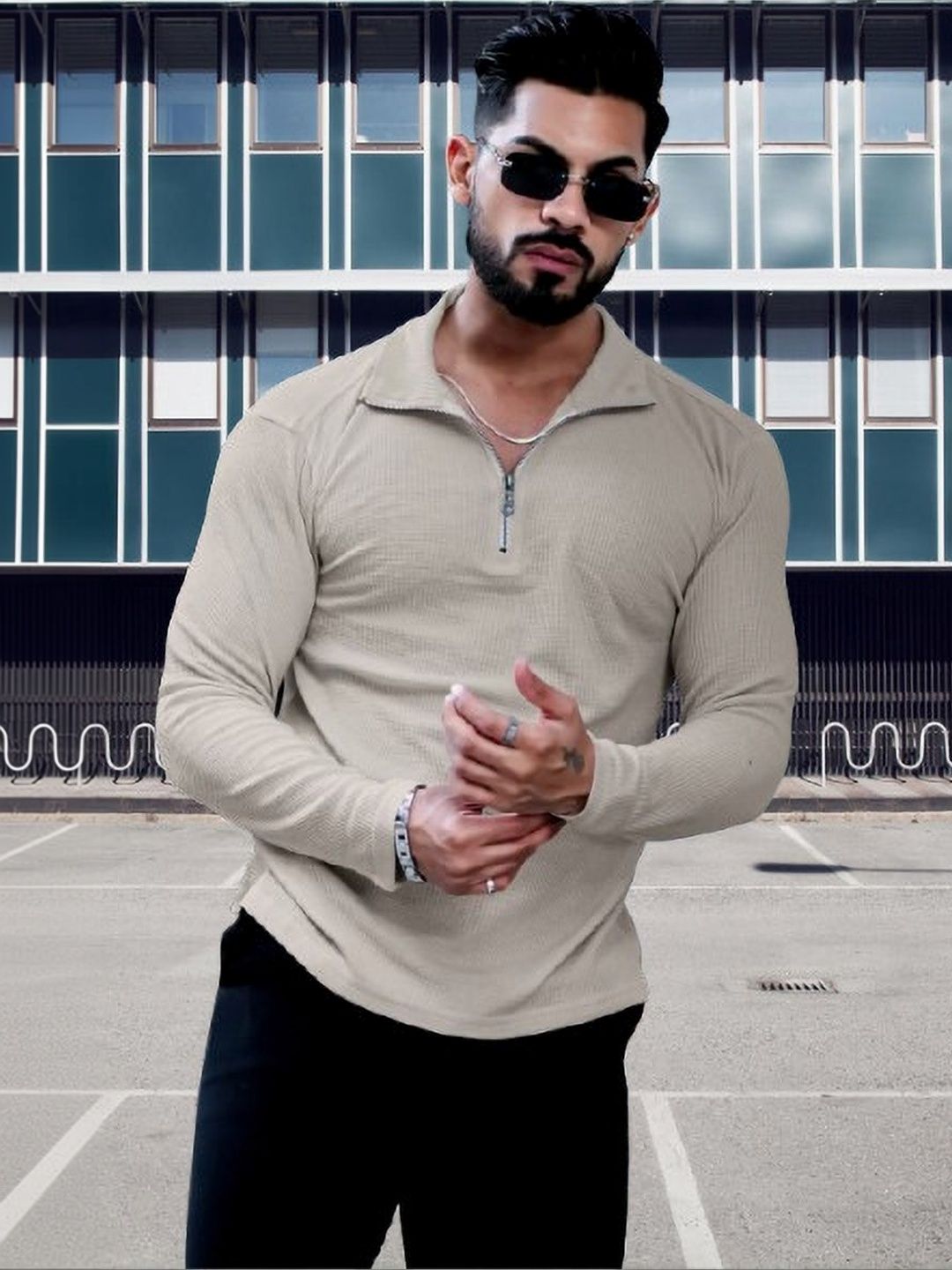 HOODLER Men Polo Collar T-shirt-image-41