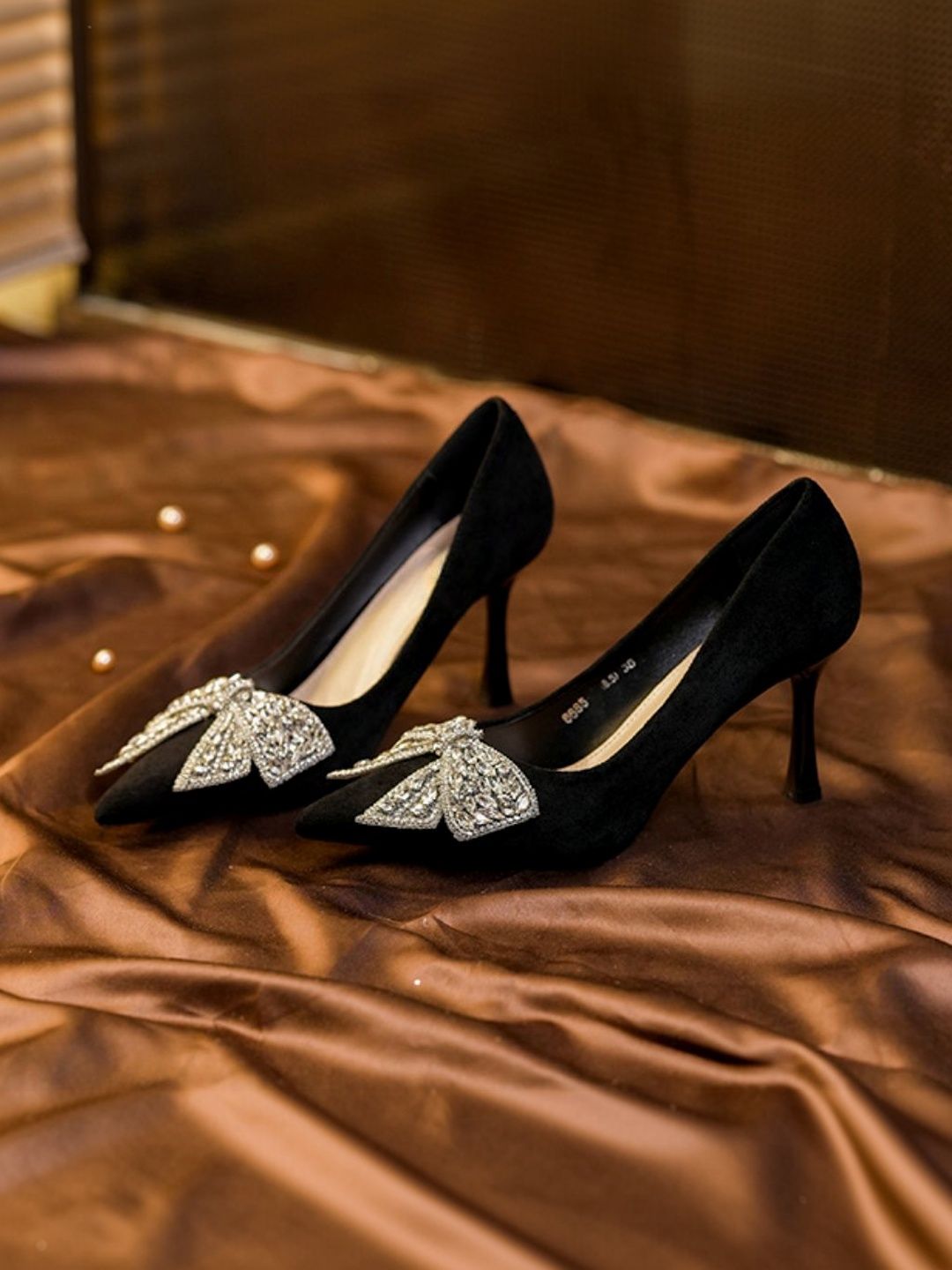Ozzaro Suede Party Stiletto Pumps-image-40