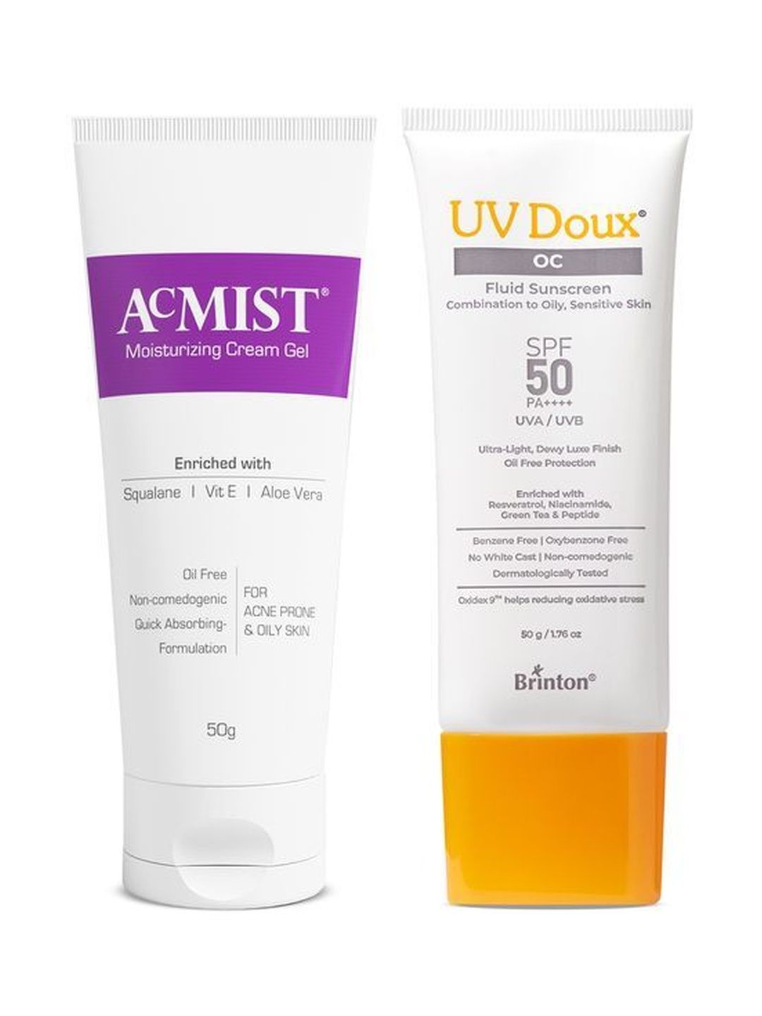 Brinton Set Of 2 Acmist Acne Duo Moisturizing Cream Gel & Face Sunscreen - 50 g Each-image-37