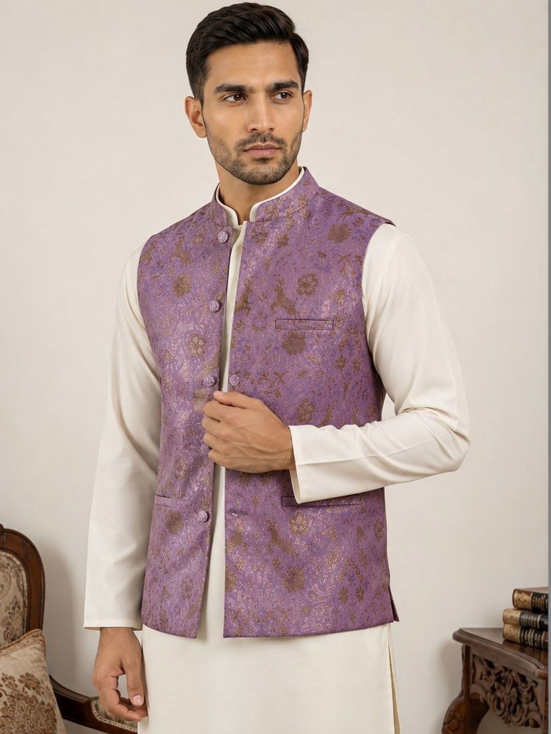 jompers KUTUB FASHION Men Mandarin Collar Nehru Jackets-picture-49