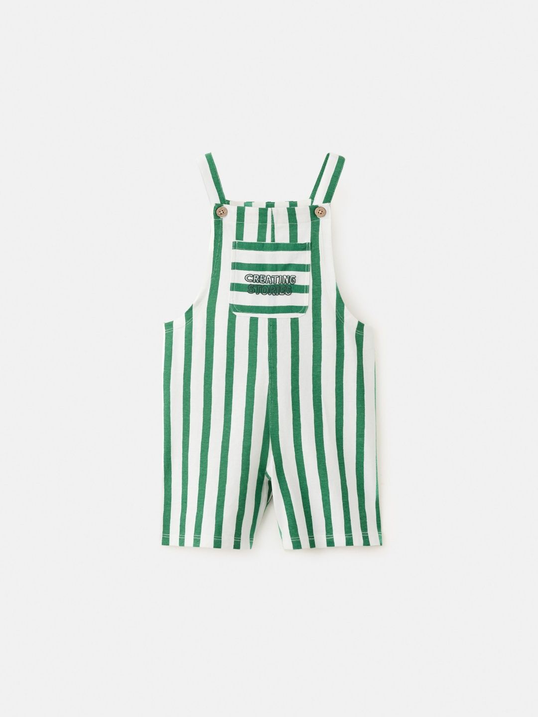 Mango Kids Boys Striped Pure Cotton Dungaree-picture-5