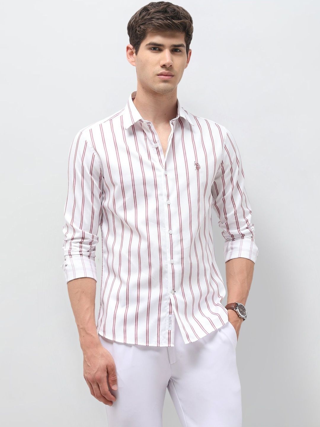 U.S. Polo Assn. Men Tailored Fit Striped Casual Shirt-picture-25