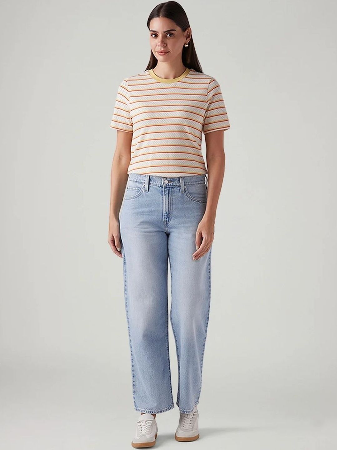 Levis Women Classic High-Rise Light Fade Stretchable Jeans-image-24