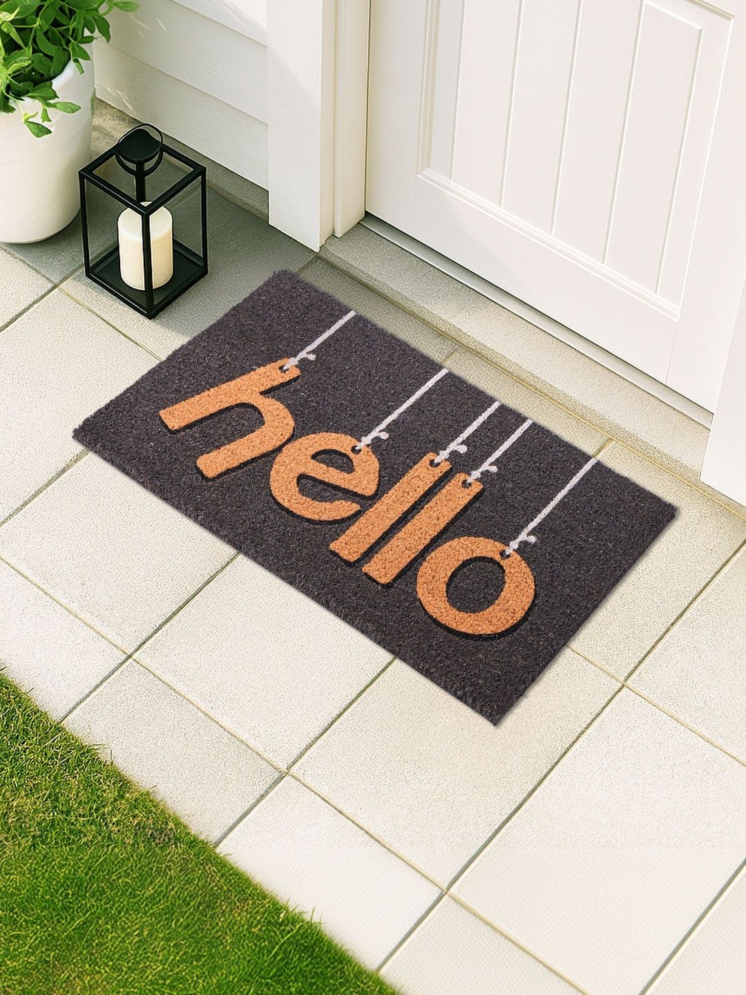 Home Centre Corsica Blue & Brown Hello Printed Coir Doormat-picture-39